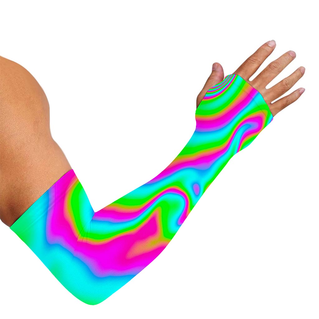 Abstract Psychedelic Trippy Print Sun Protection Arm Sleeves