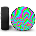 Abstract Psychedelic Trippy Print Tire Cover