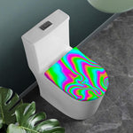 Abstract Psychedelic Trippy Print Toilet Lid Cover