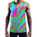 Abstract Psychedelic Trippy Print Men's Workout Tank Top
