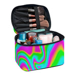 Abstract Psychedelic Trippy Print Travel Makeup Bag
