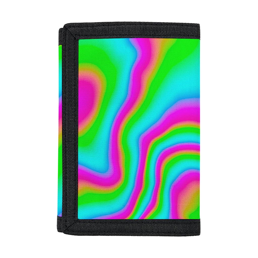 Abstract Psychedelic Trippy Print Trifold Wallet