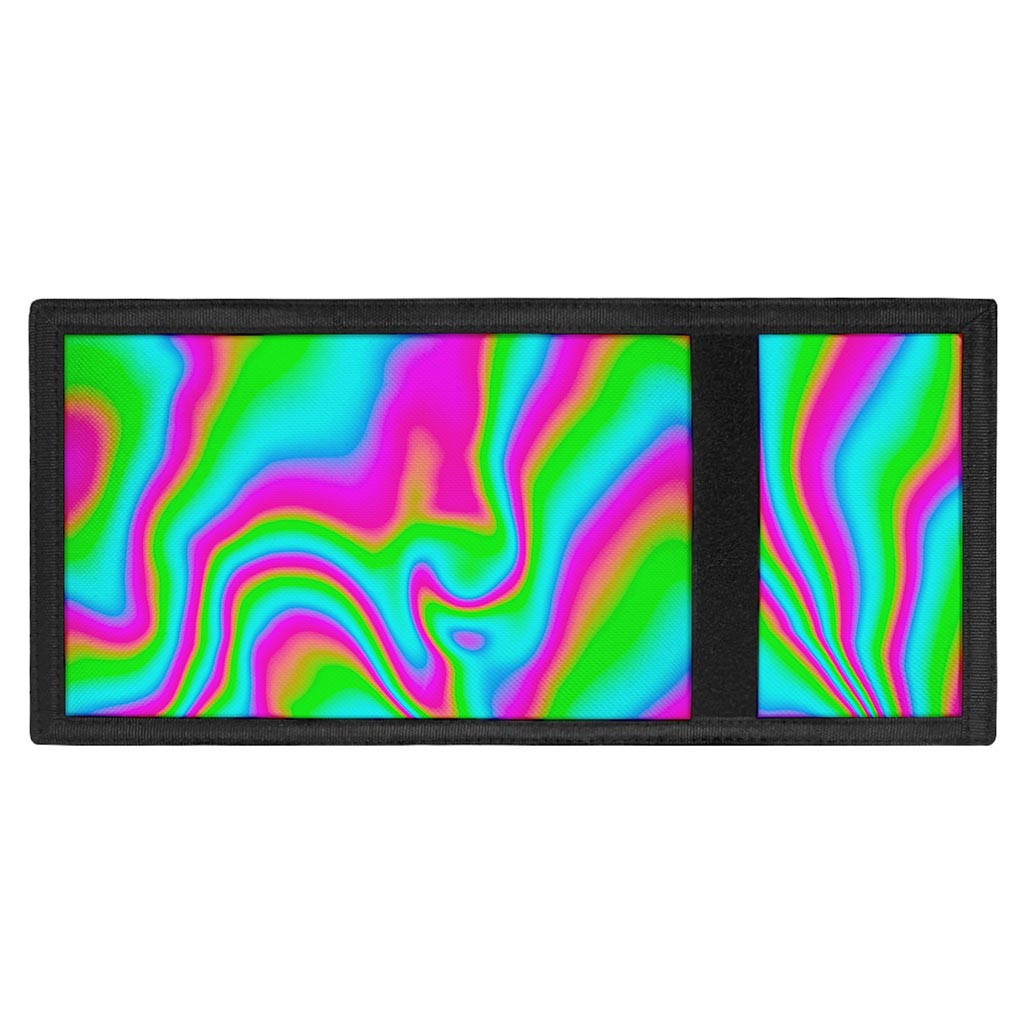 Abstract Psychedelic Trippy Print Trifold Wallet