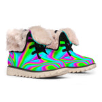 Abstract Psychedelic Trippy Print Winter Boots