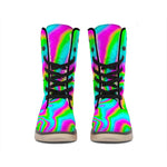 Abstract Psychedelic Trippy Print Winter Boots