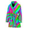 Abstract Psychedelic Trippy Print Women's Bathrobe