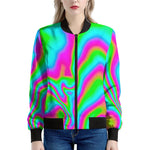 Abstract Psychedelic Trippy Print Women's Bomber Jacket
