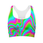Abstract Psychedelic Trippy Print Women's Sports Bra