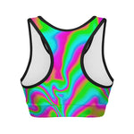 Abstract Psychedelic Trippy Print Women's Sports Bra