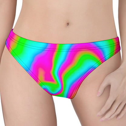 Abstract Psychedelic Trippy Print Women's Thong