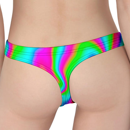 Abstract Psychedelic Trippy Print Women's Thong