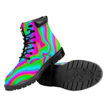 Abstract Psychedelic Trippy Print Work Boots