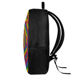 Abstract Rainbow LGBT Stripes Print 17 Inch Backpack