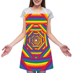 Abstract Rainbow LGBT Stripes Print Adjustable Apron