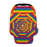 Abstract Rainbow LGBT Stripes Print Baby Seat Cover