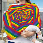Abstract Rainbow LGBT Stripes Print Baby Seat Cover
