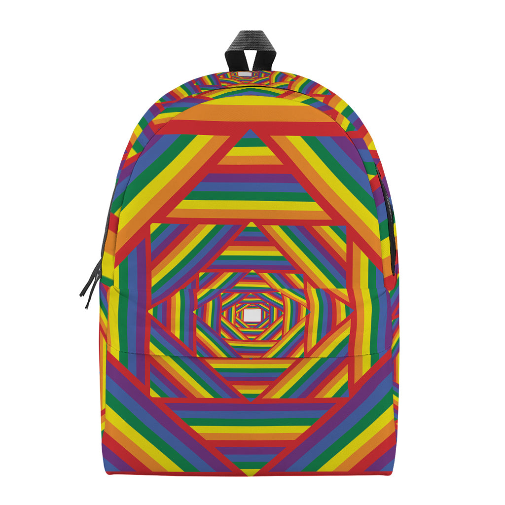 Abstract Rainbow LGBT Stripes Print Backpack