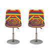 Abstract Rainbow LGBT Stripes Print Bar Stool Covers