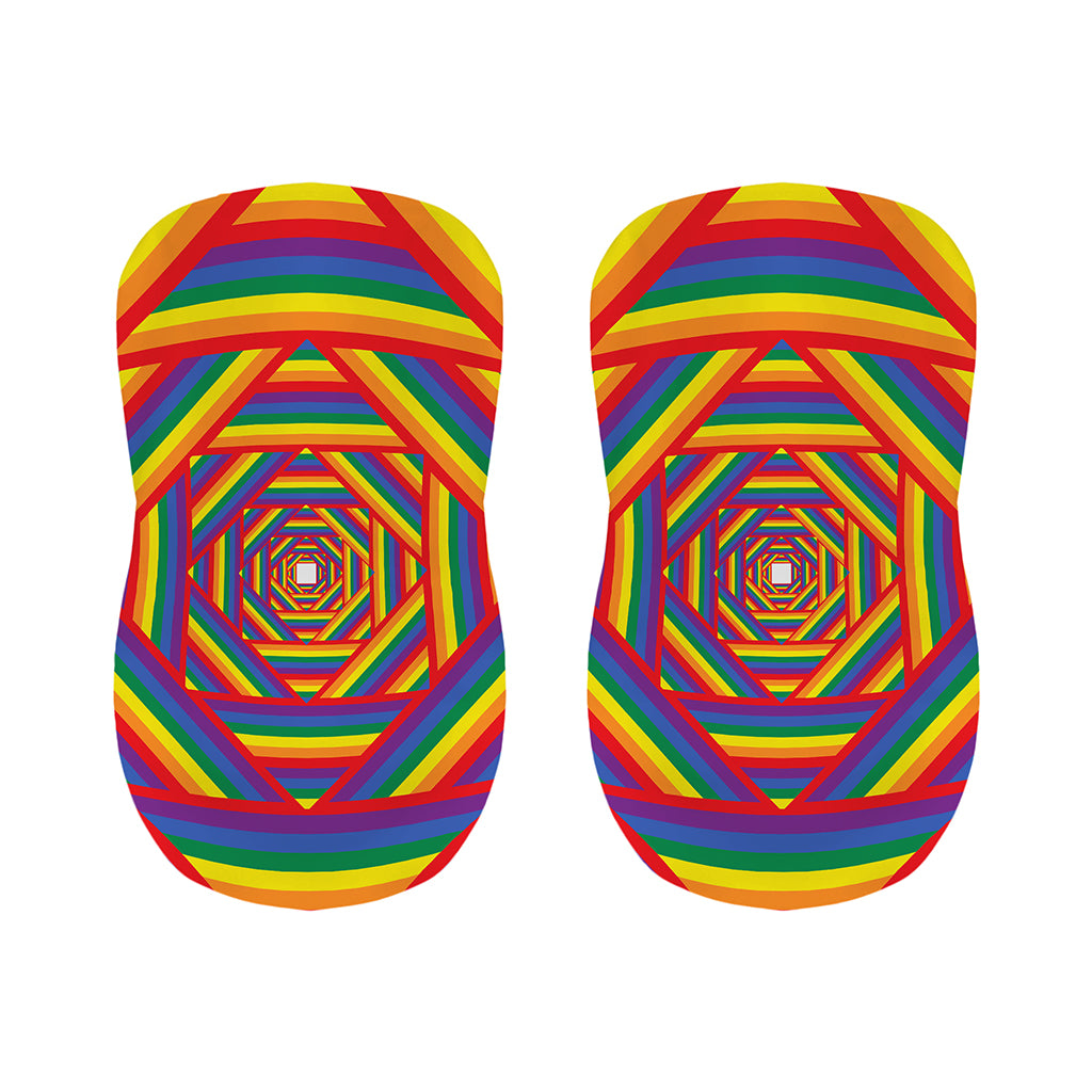 Abstract Rainbow LGBT Stripes Print Bar Stool Covers