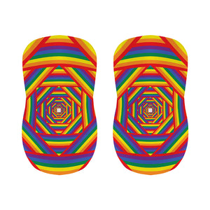 Abstract Rainbow LGBT Stripes Print Bar Stool Covers