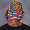 Abstract Rainbow LGBT Stripes Print Baseball Cap