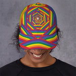 Abstract Rainbow LGBT Stripes Print Baseball Cap