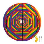 Abstract Rainbow LGBT Stripes Print Basketball