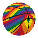 Abstract Rainbow LGBT Stripes Print Basketball