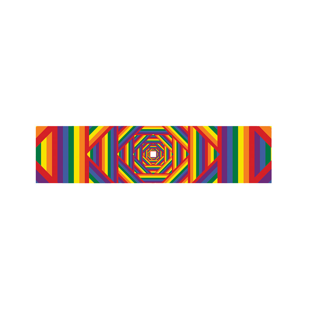 Abstract Rainbow LGBT Stripes Print Bed Runner