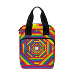 Abstract Rainbow LGBT Stripes Print Bible Tote Bag