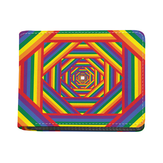 Abstract Rainbow LGBT Stripes Print Bifold Wallet