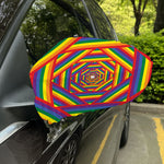 Abstract Rainbow LGBT Stripes Print Car Side Mirror Covers