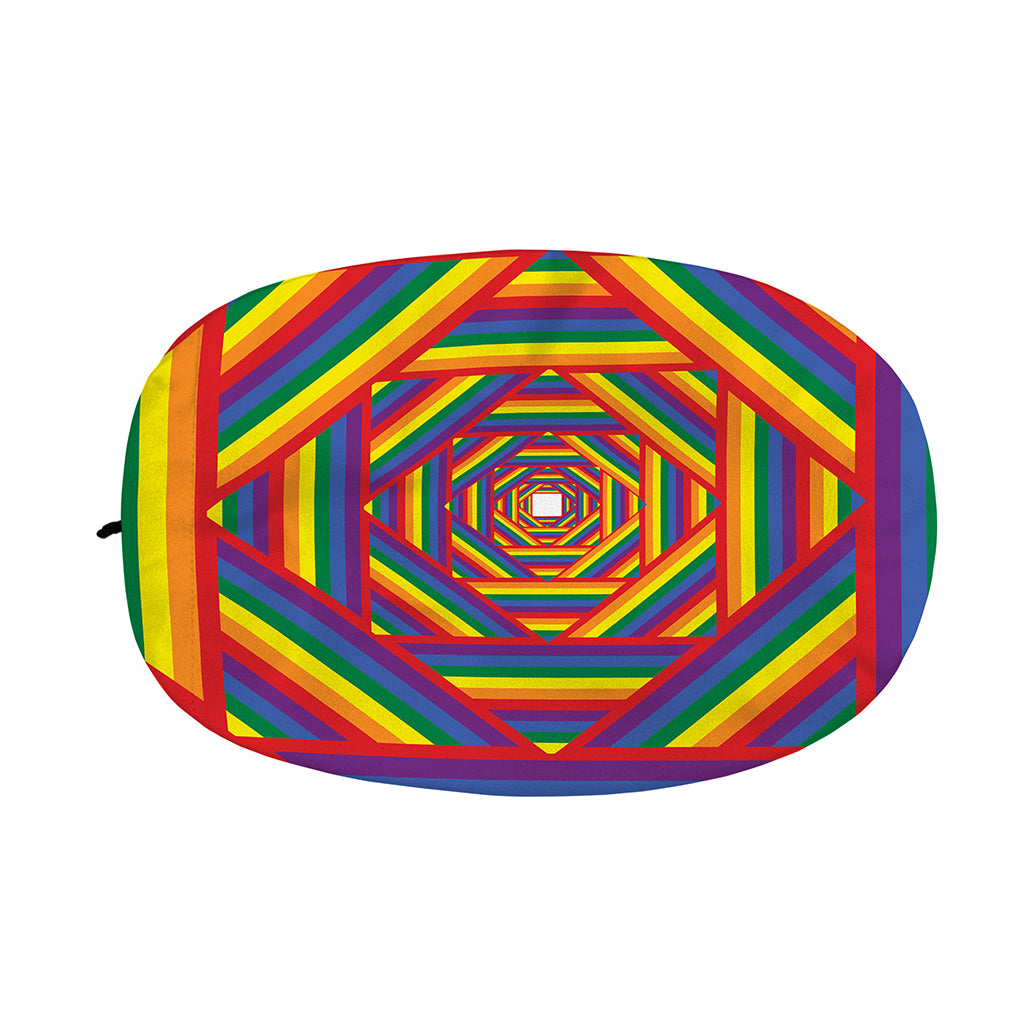 Abstract Rainbow LGBT Stripes Print Car Side Mirror Covers