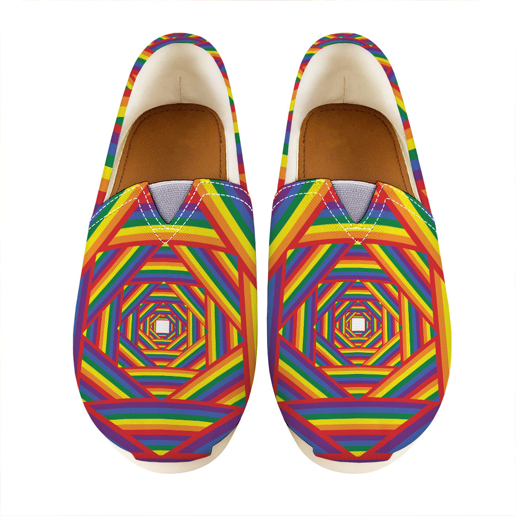 Abstract Rainbow LGBT Stripes Print Casual Shoes