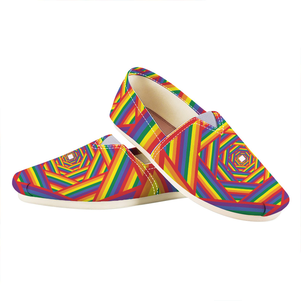 Abstract Rainbow LGBT Stripes Print Casual Shoes