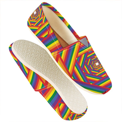 Abstract Rainbow LGBT Stripes Print Casual Shoes