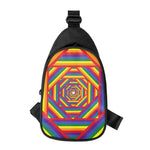 Abstract Rainbow LGBT Stripes Print Chest Bag