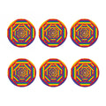 Abstract Rainbow LGBT Stripes Print Coaster Set