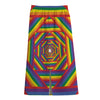 Abstract Rainbow LGBT Stripes Print Cotton Front Slit Maxi Skirt