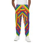 Abstract Rainbow LGBT Stripes Print Cotton Pants