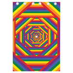 Abstract Rainbow LGBT Stripes Print Curtain