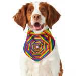 Abstract Rainbow LGBT Stripes Print Dog Bandana