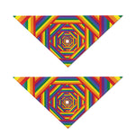 Abstract Rainbow LGBT Stripes Print Dog Bandana