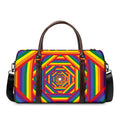 Abstract Rainbow LGBT Stripes Print Duffel Bag