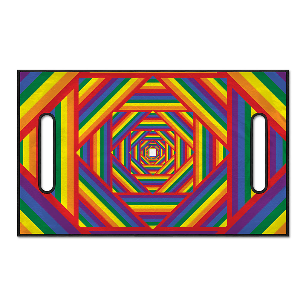Abstract Rainbow LGBT Stripes Print Golf Cart Seat Cover
