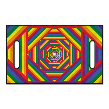 Abstract Rainbow LGBT Stripes Print Golf Cart Seat Cover