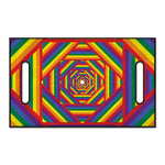 Abstract Rainbow LGBT Stripes Print Golf Cart Seat Cover