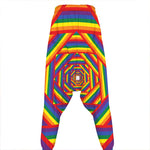 Abstract Rainbow LGBT Stripes Print Hammer Pants