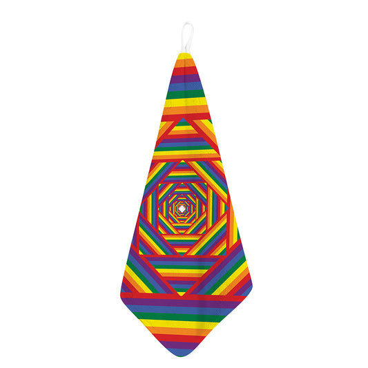 Abstract Rainbow LGBT Stripes Print Hand Towel