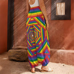 Abstract Rainbow LGBT Stripes Print Harem Pants